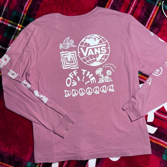 Vans “Off the Wall” Long Sleeve Tee — Dusty Rose (Size Large) - Picture 5 of 7